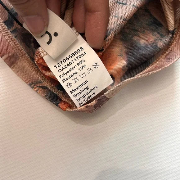 NEW Commense Retro Asymmetrical Collar Crop Top One Shoulder Long Sleeve Large - Picture 11 of 11